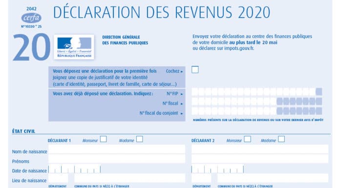 INFORMATION DÉCLARATION DES IMPÔTS 💰